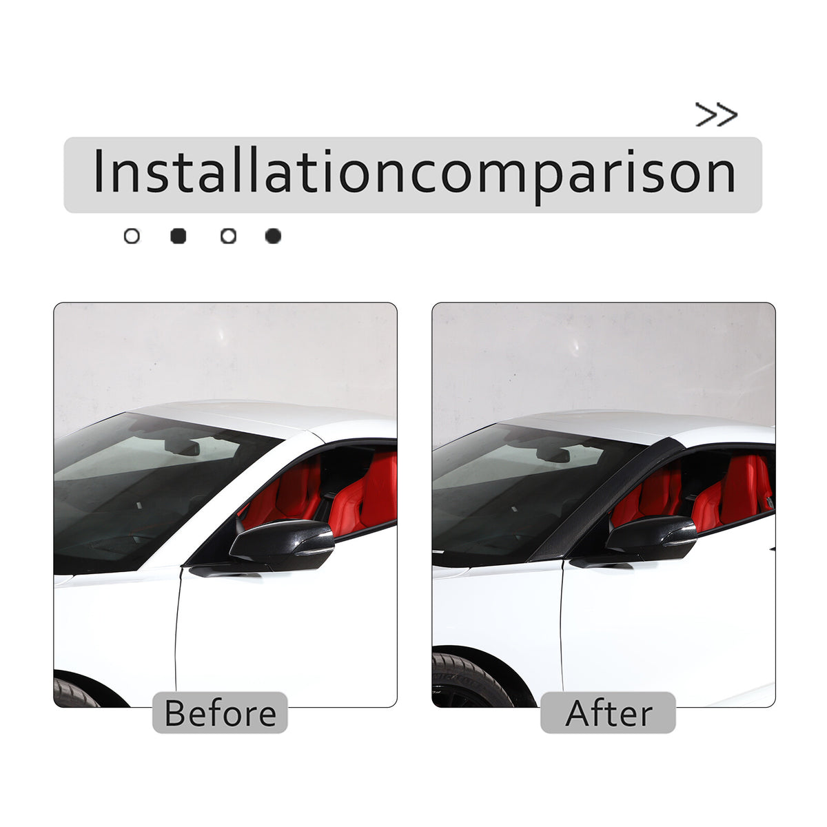 Real Carbon Fiber Full Exterior Set Decor Cover Trim Kit For Corvette C8 2020-26 105