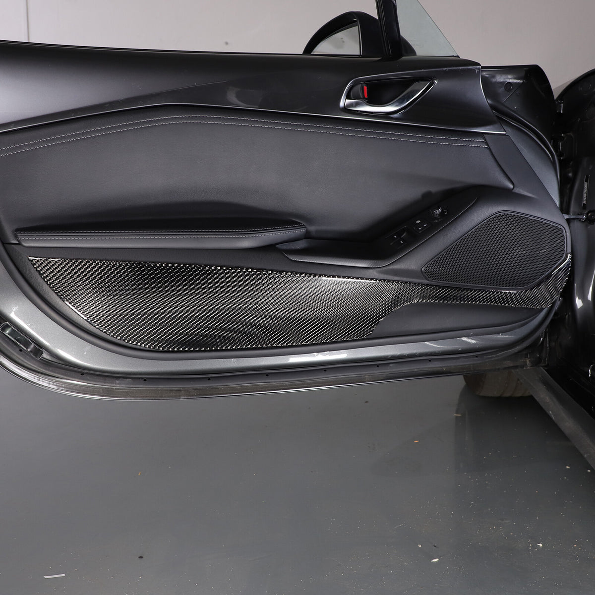 Soft Carbon Fiber Door Anti-Kick Panel Sticker For Mazda MX-5 Miata 16-23 8