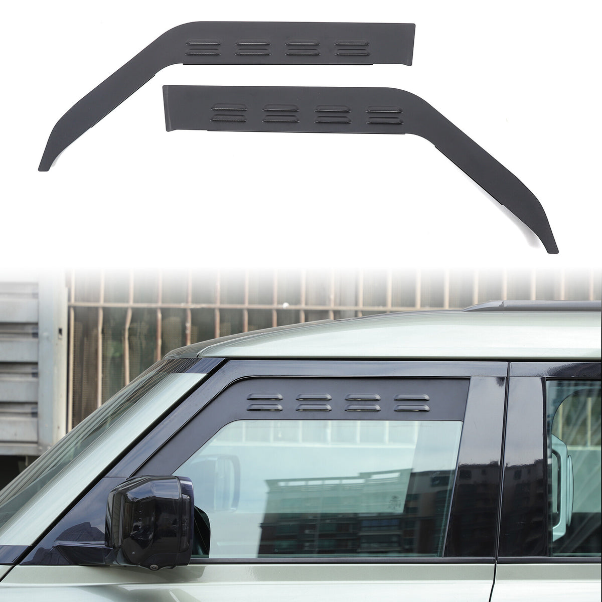 ABS Carbon fiber Front Window Louver Shutter Trim For LR Defender 110 130 20-25 2