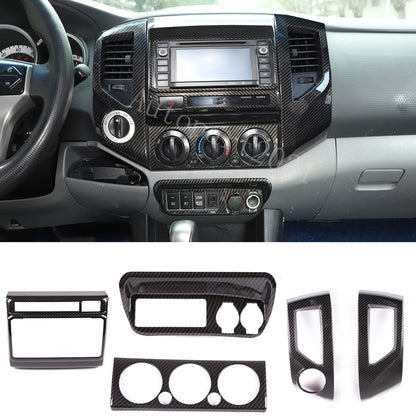 Carbon Fiber Color Central Control Full Frame Trim Set For Toyota Tacoma 2011-15 1