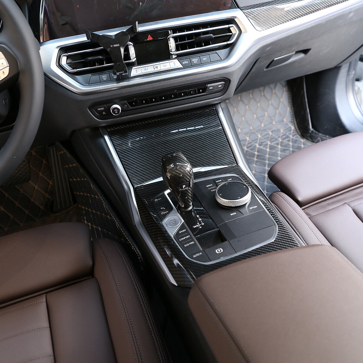 Real Carbon Fiber Center Console Gear Shift For 330i 430i G20 G21 G22 20-25 6