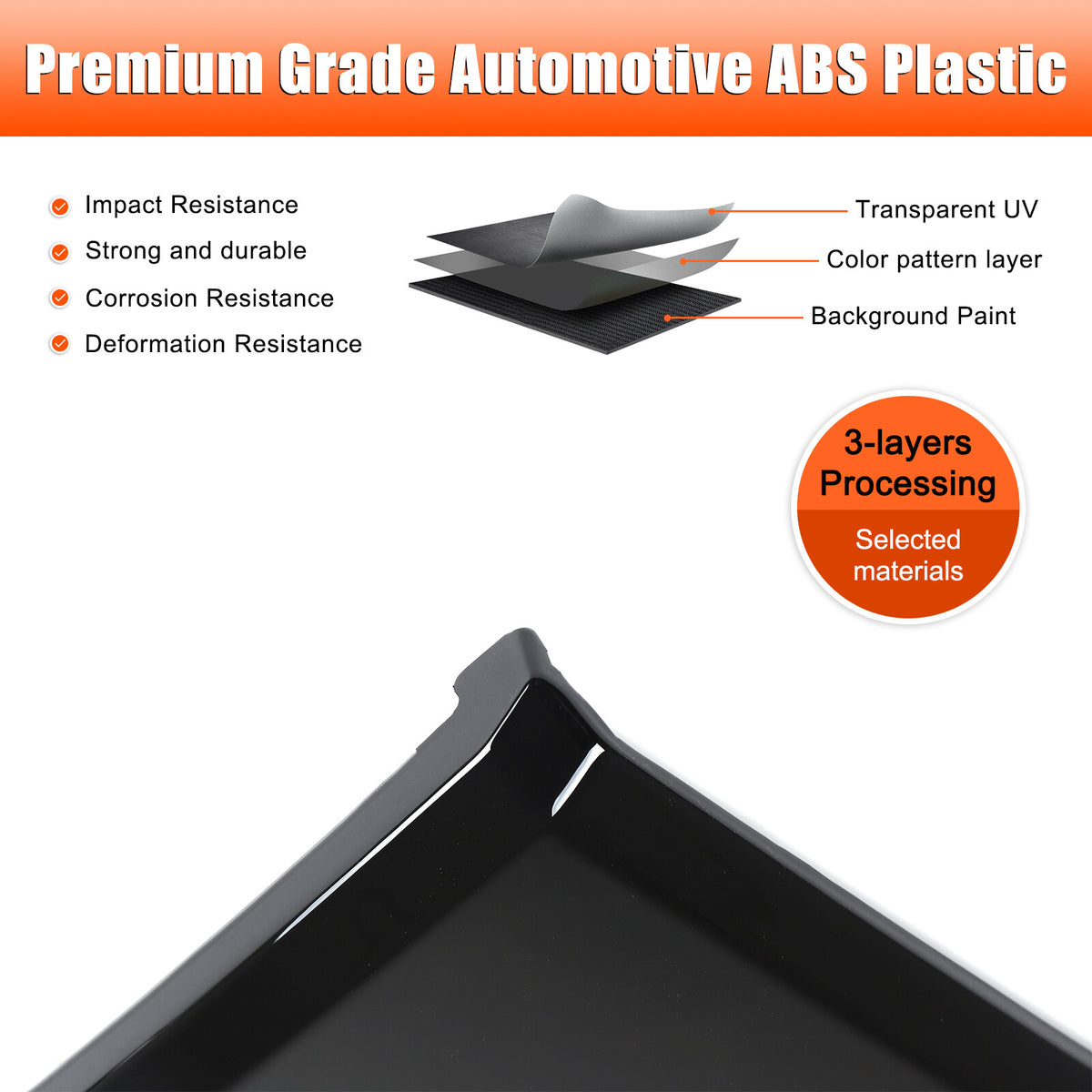 Glossy Piano Black Rear Bumper Panel Trim Cover For Toyota Tundra 2022+ US 15