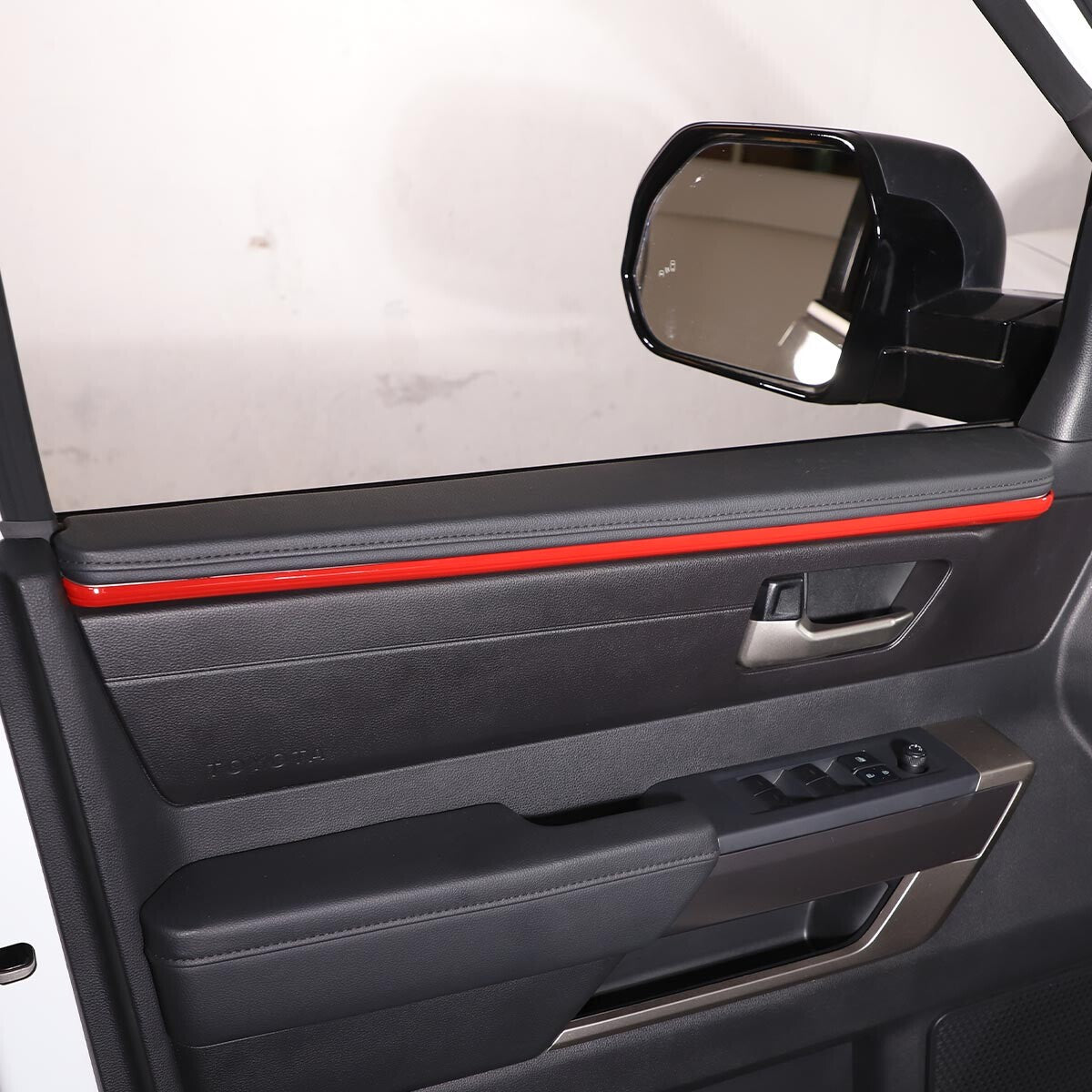For Toyota Tundra 2022-23 Inner Interior Door Panel Trim ABS Red 4PCS US 5