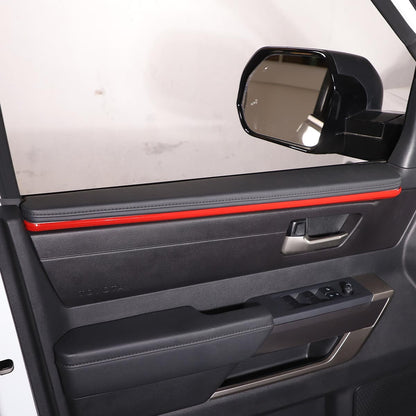 For Toyota Tundra 2022-23 Inner Interior Door Panel Trim ABS Red 4PCS US 5
