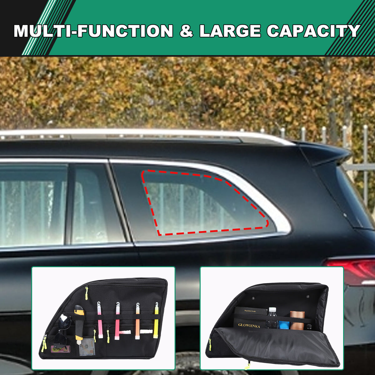 Car Trunk Left Side Window Storage Bag For Mercedes Benz GL-Class X164 06-12 11