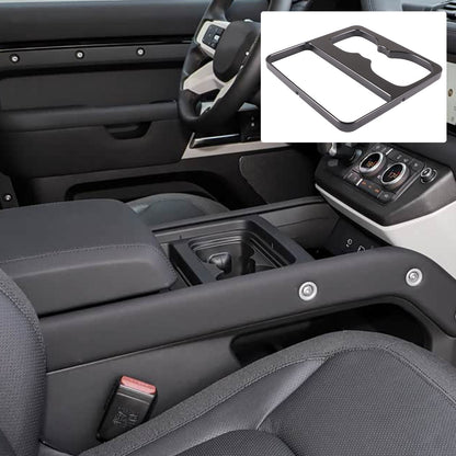 Black Aluminum Cup Holder Spacer Riser For Land Rover Defender L663 2020-2021 1