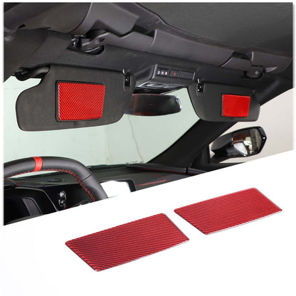 Red Soft Carbon Fiber Interior Decor Trim Kit Cover Set For Corvette C8 20-25 243