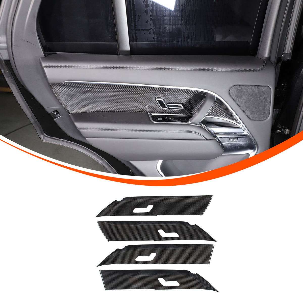 Real Carbon Fiber Interior Door Panel Cover Trim for LR Range Rover Sport 23-24 24