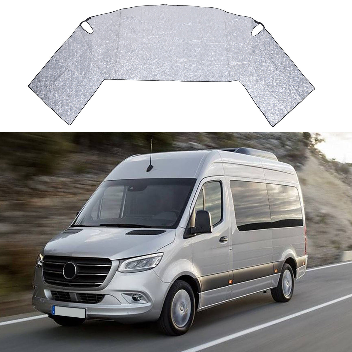 Car Sun Shade Windshield Window Sunshade Cover For Mercedes Sprinter 515 RV US 2