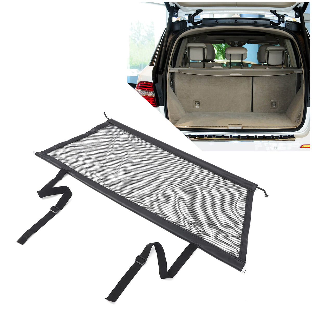 Cargo Back Seat Trunk Isolation Net Barrier For Mercedes-Benz ML W166 2013-2016 1
