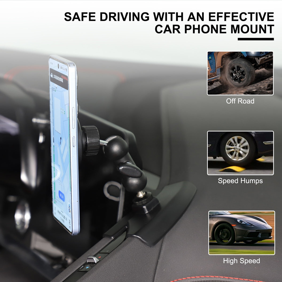 Magnetic Center Console Phone Mount Bracket For Corvette C8 2020-2025 US 18