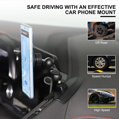 Magnetic Center Console Phone Mount Bracket For Corvette C8 2020-2025 US 18