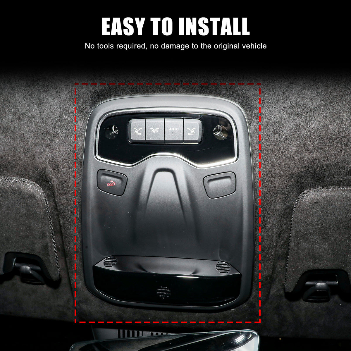 Matte Real Carbon fiber Reading light Switch Trim Cover For Lotus EMIRA 2021-25 17