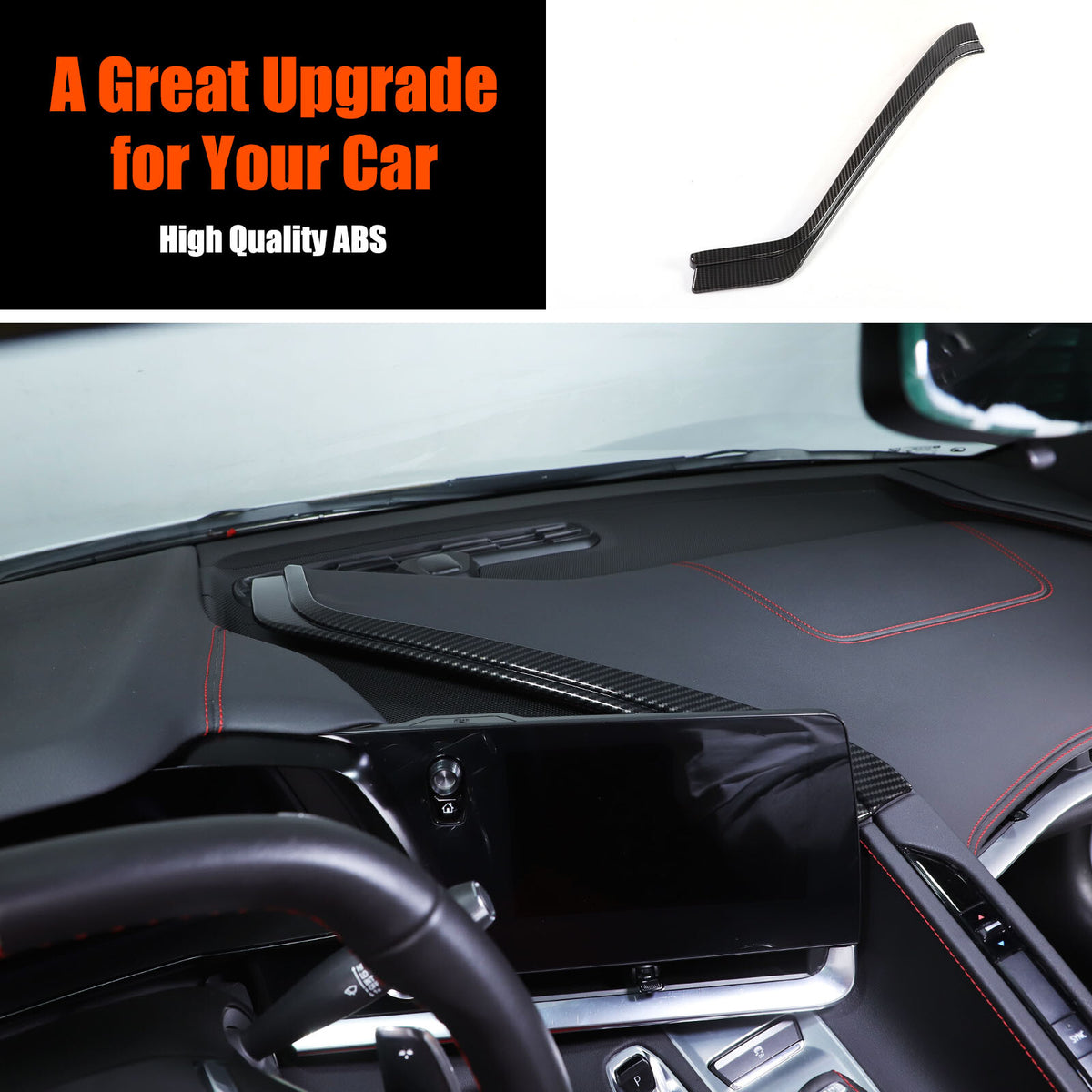 ABS Carbon Fiber Navigation Screen Rear Trim Cover For Corvette C8 2020-2025 23