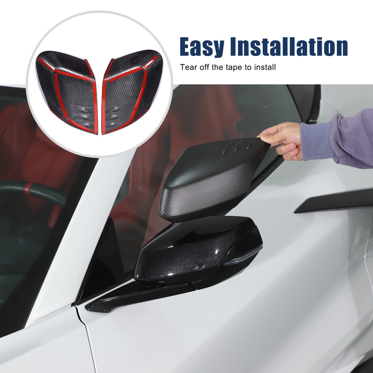 Matte Real Carbon Fiber Interior Exterior Trim Cover For Corvette C8 2020-25 127