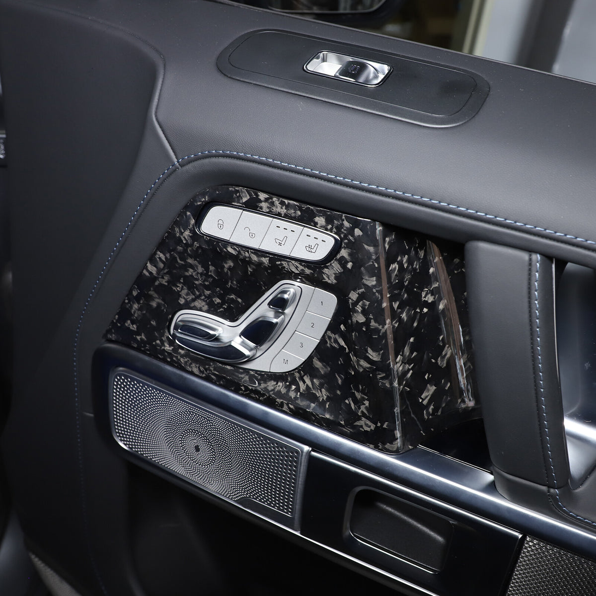 Forged Carbon Fiber Seat Adjustment Button Trim Cover for Benz G-Class 2019-20 12