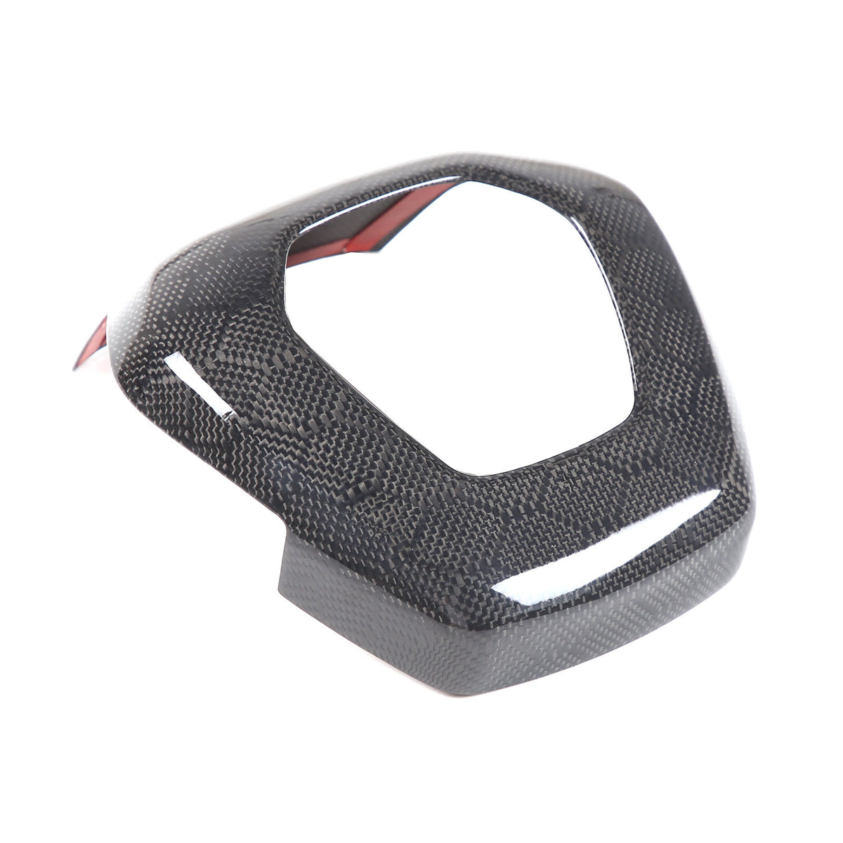 Real Honeycomb Carbon Fiber Steering Wheel Center Surround Cover For C8 Corvette 8
