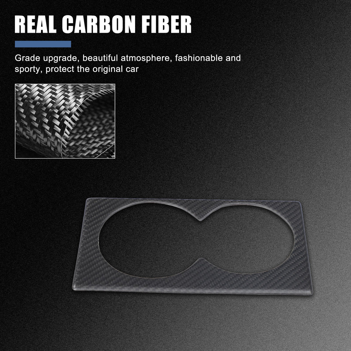 Matte Real Carbon Fiber Center Console Cup Trim For Nissan GTR R35 2008-2016 US 18