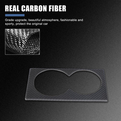 Matte Real Carbon Fiber Center Console Cup Trim For Nissan GTR R35 2008-2016 US 18