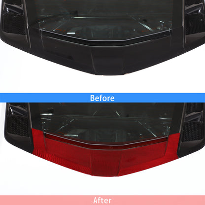 Red Real Carbon Fiber Rear Window Lower Trim For Corvette C8 Coupe 2020-26 US 4