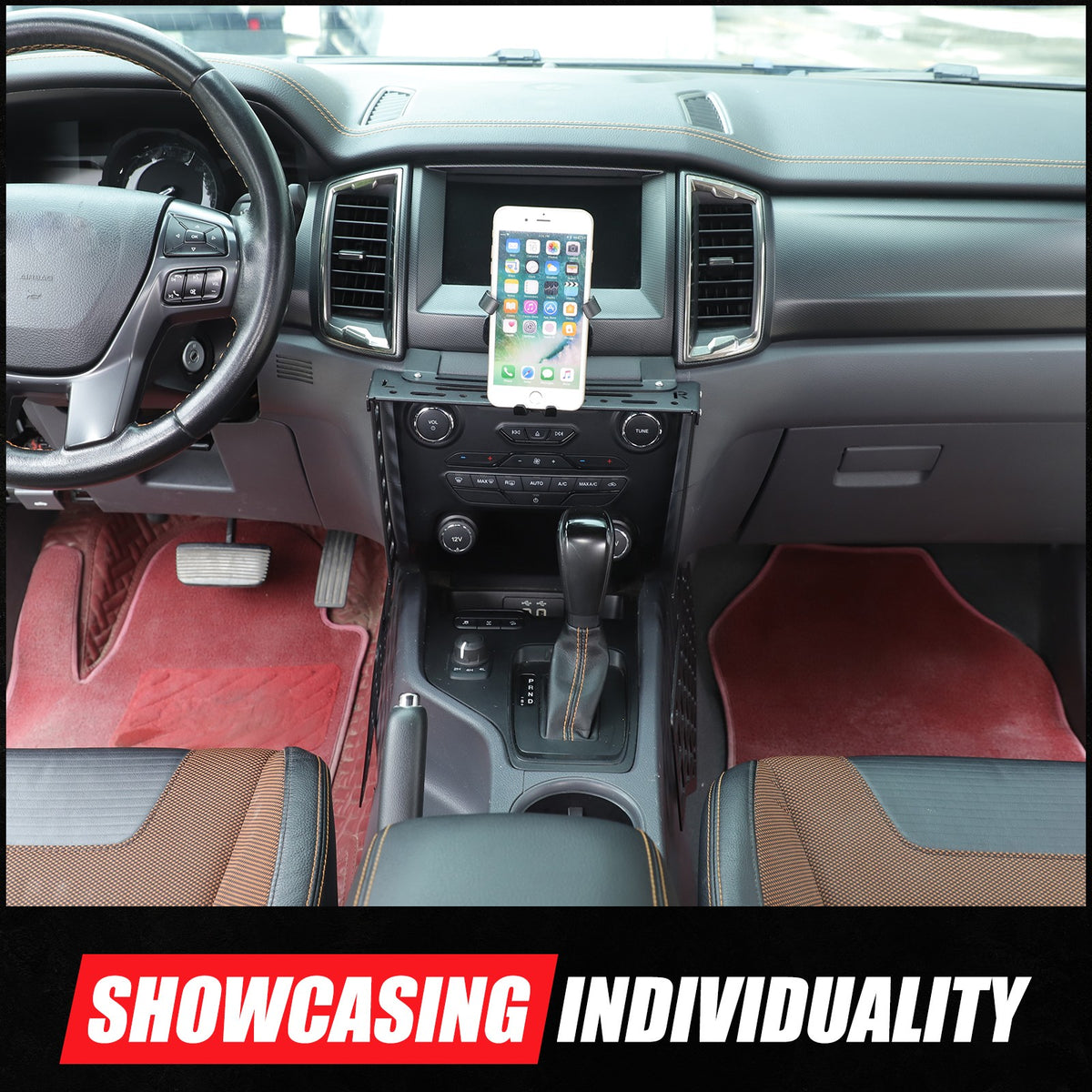 Gear Shift Extension Platform Phone Holder Bracket For Ford Ranger 2015-2022 15