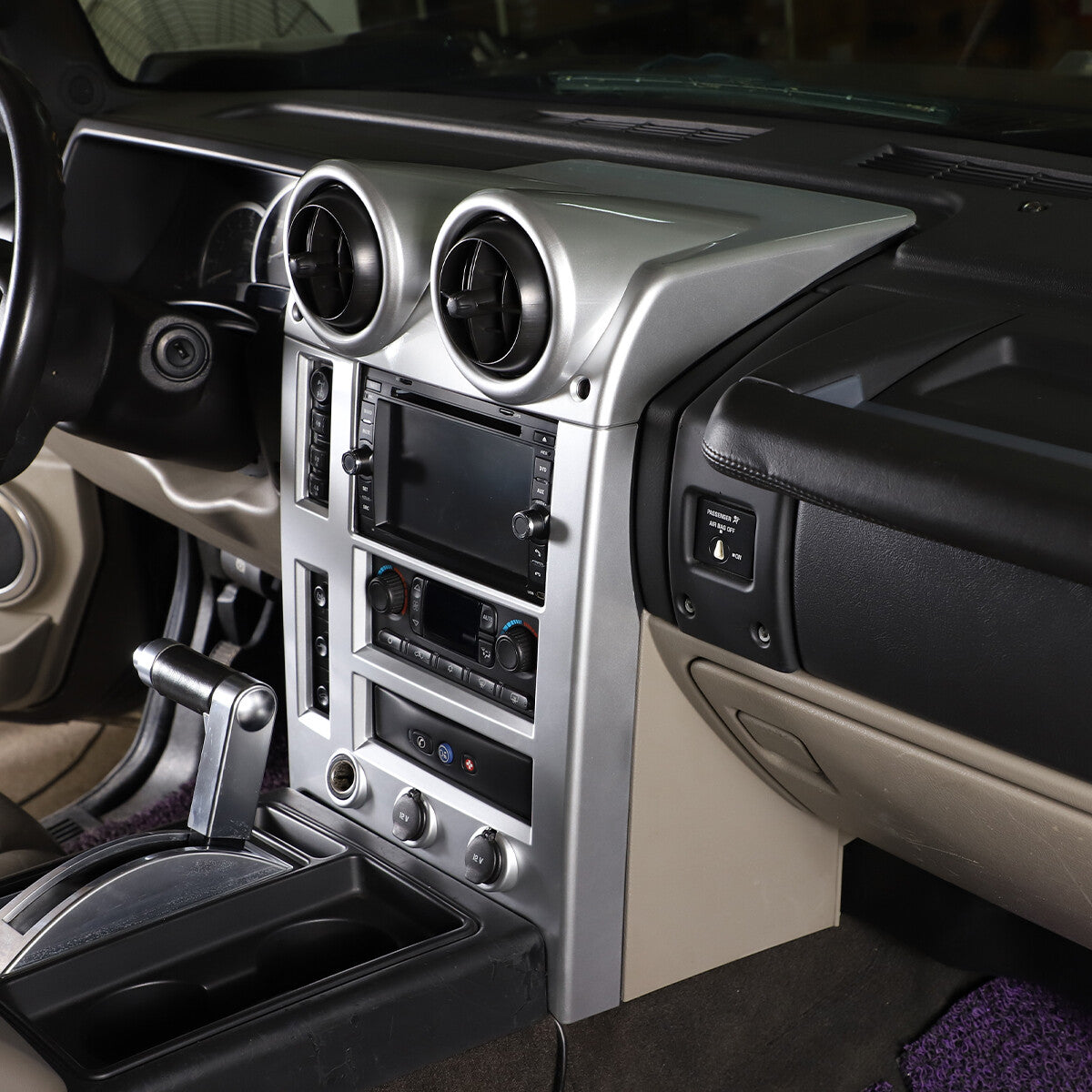 Silver Interior Air Condition Panel Cover Trim For Hummer H2 2003-2007 5