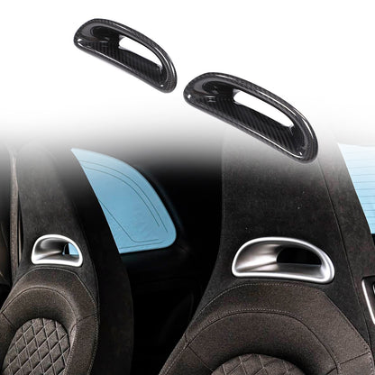 Real Carbon Fiber Front Seat Back Cover For Fiat 500 Abarth 595 2016-2024 14