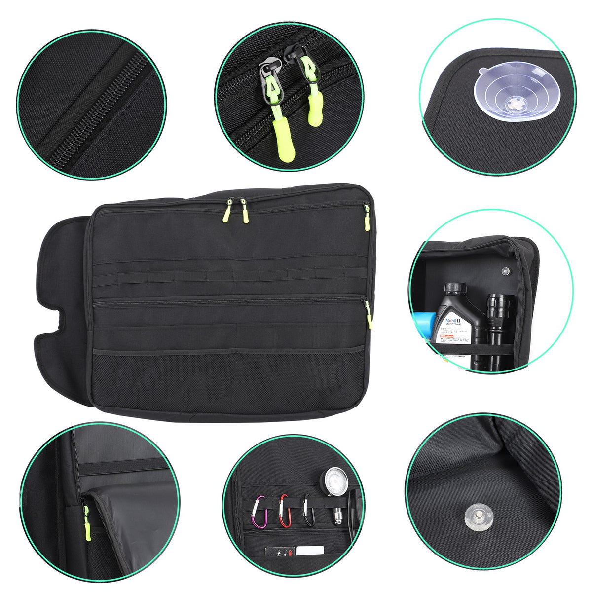 Trunk Side Left Side Window Storage Bag For Toyota Prado 1996-2002 23