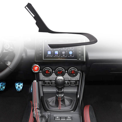 Matte Real Carbon Fiber Center Console Gear Frame For Subaru BRZ Toyota GR86 22+ 1