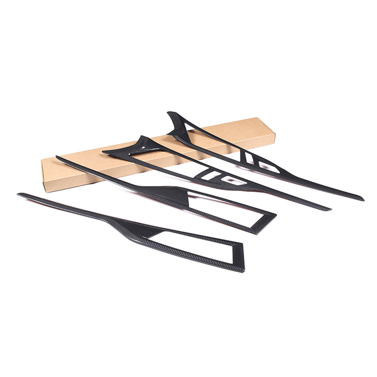 Real Carbon Fiber Door Handle Panel Trim Strip For BMW 8 Series 4-Door 2019-2022 10