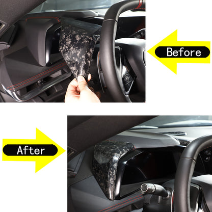Forged Carbon Fiber Instrument Display Side Trim For 2020-2025 Corvette C8 10