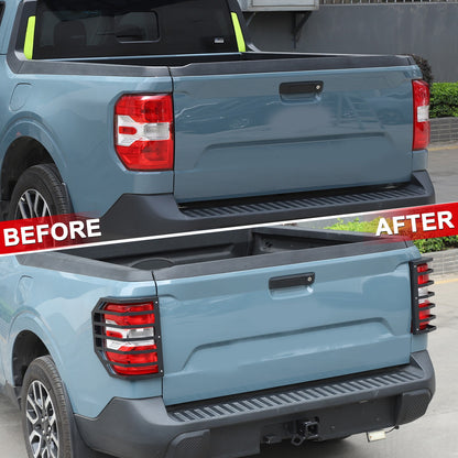 Mesh Carbon Steel Black Taillight Protection Cover Trim For Ford Maverick 2022+ 18