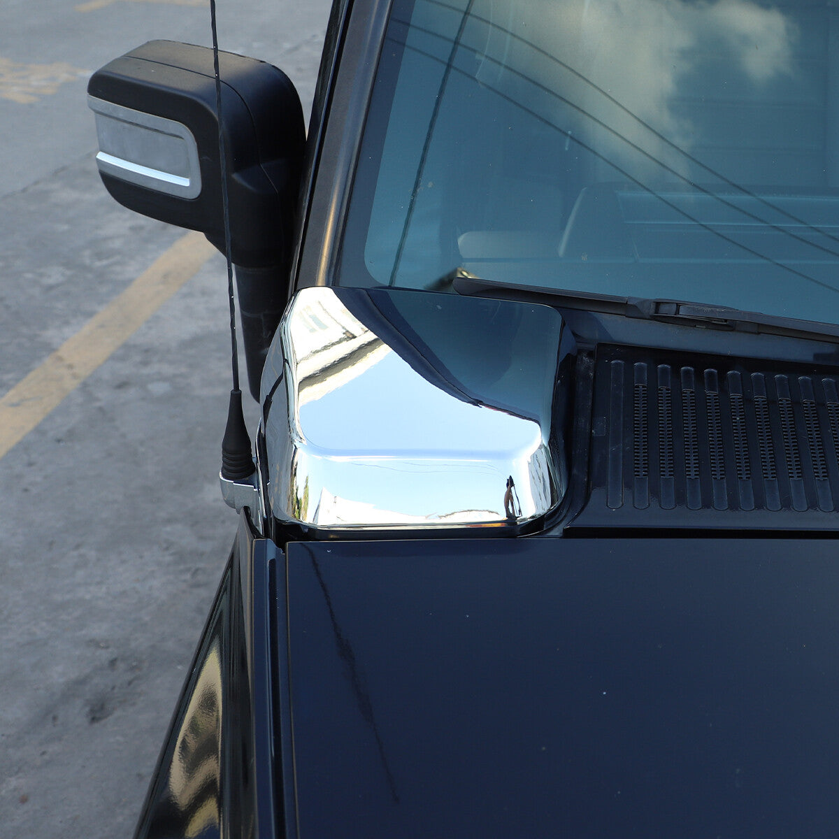 Silver Hood Air Intake Vent Cover Front Trim Replacement FOR HUMMER H2 2003-09 2