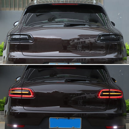 Smoked Blackout Rear Tail light Overlay Lens Cover For Porsche Macan 95B 15-18 19