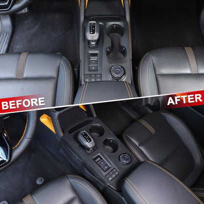Suede Cloth Center Console Gear Shift Trim Cover For Ford Ranger T9 2023+ 3