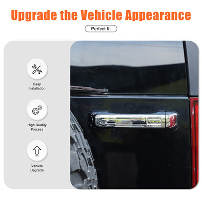 8PCS ABS Chrome Door Handle Cover Trim Shell Cover For Hummer H3 2005-09 US 7