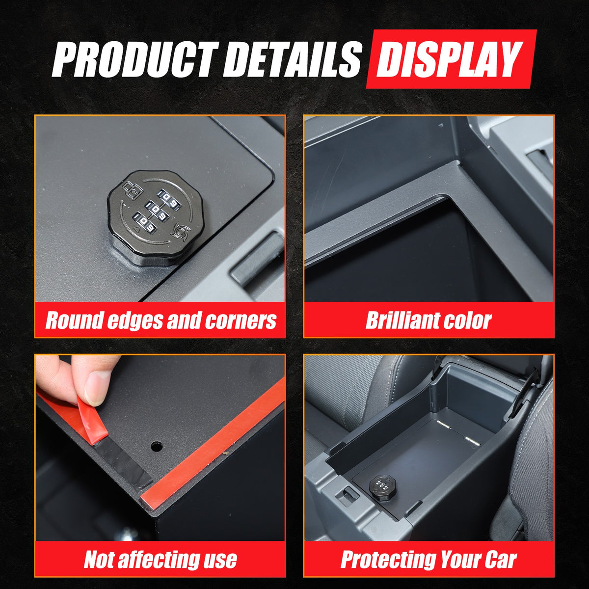 Alloy Center Console Safe GUN Storage Lock Box Tray For Subaru Crosstrek GU 24+ 8