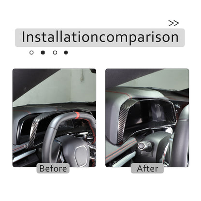 Carbon Fiber Full set Center Console Frame Decor Trim Cover for Corvette C8 20+ 9