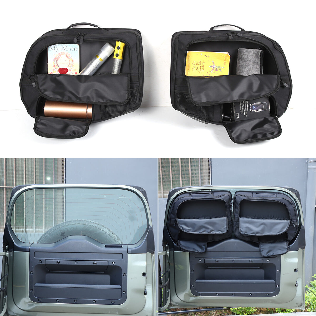 Tailgate Rear Door Cargo Trunk Storage Bag Organizer For Land Rover Defender 20+ 13