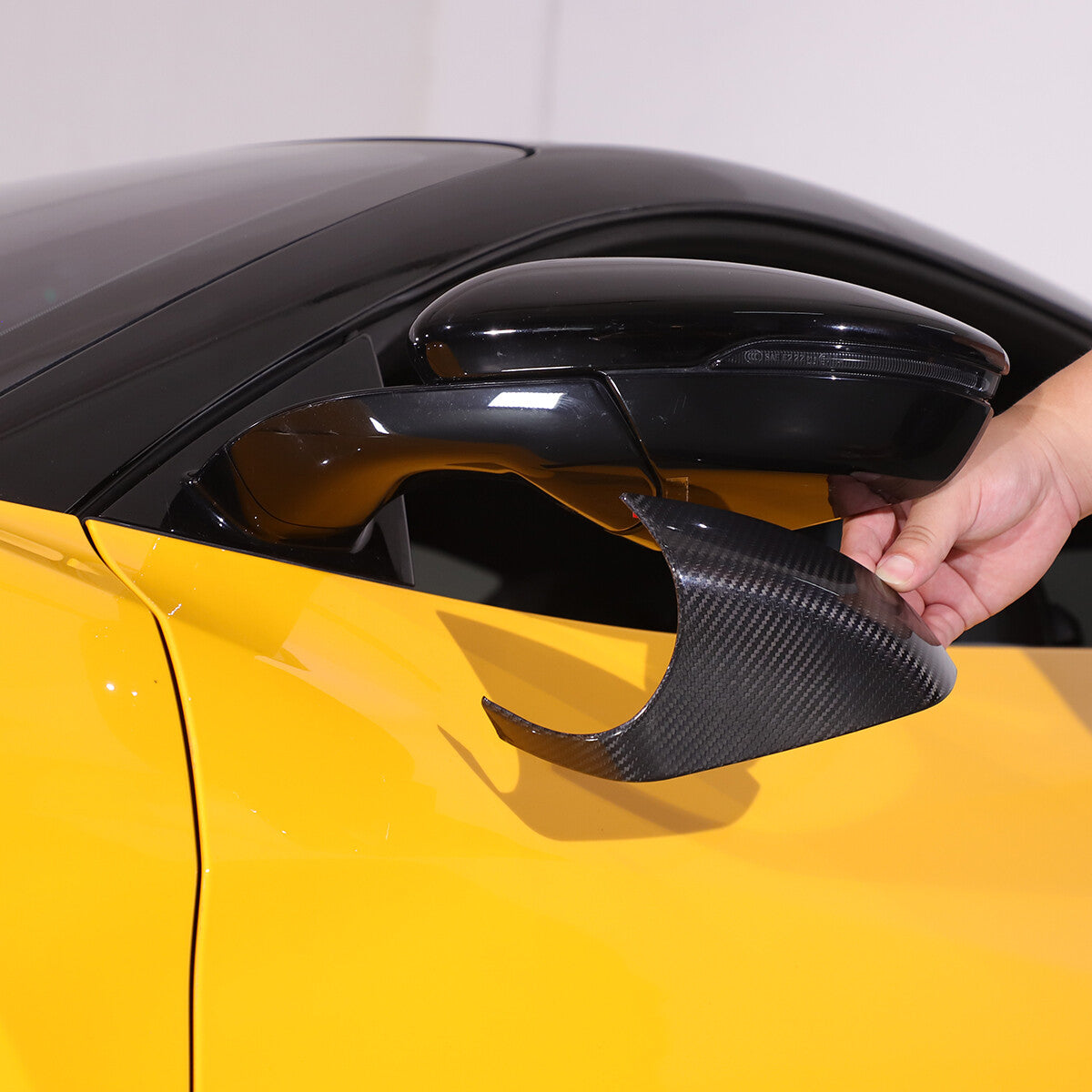 2pcs Real Carbon fiber Side Rear Mirror Cover Caps Set For Lotus EMIRA 21-25 US 9