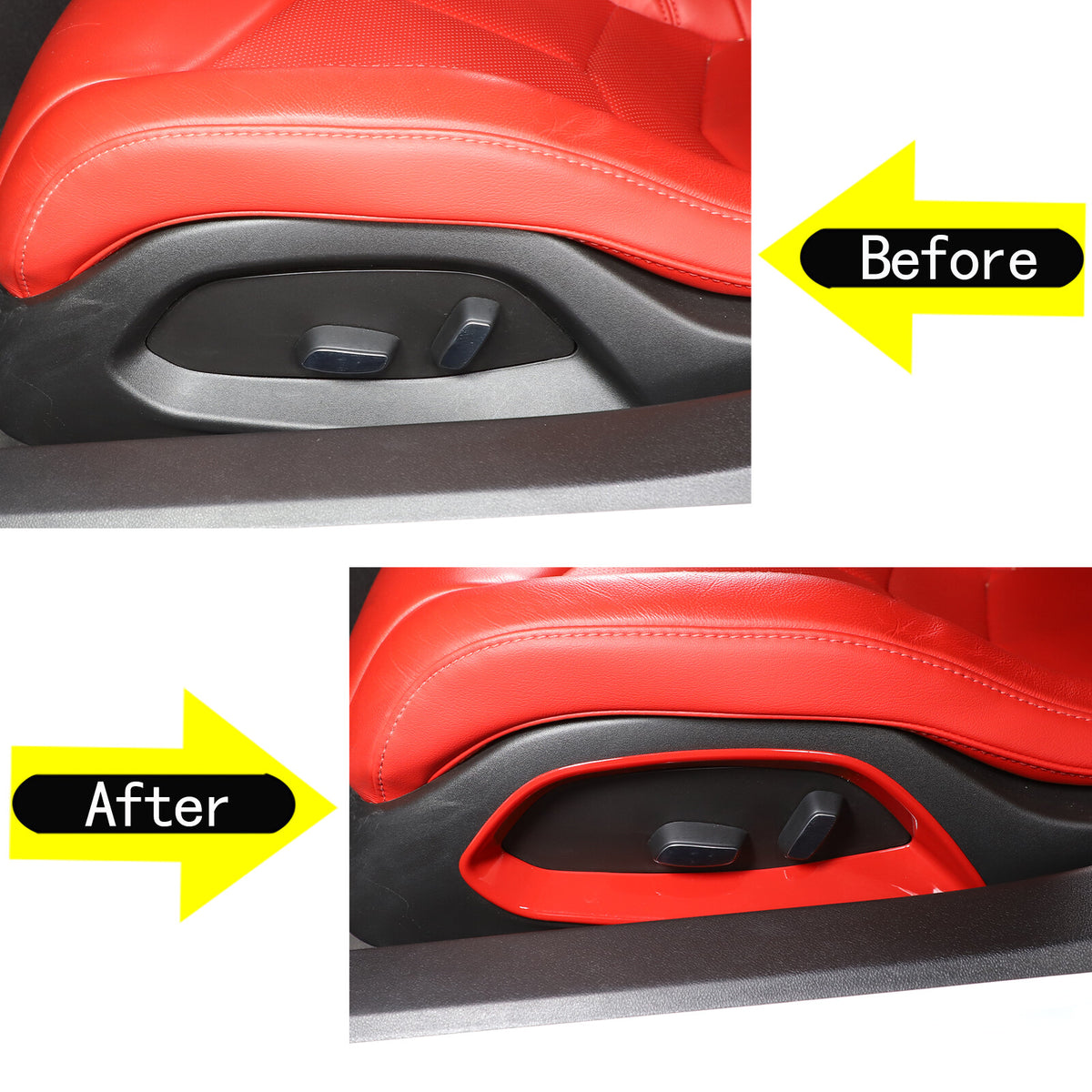 Red Full Interior Set Dash Panel Decor Cover Trim Kit For Corvette C8 2020-25 - Variants 16-20 44