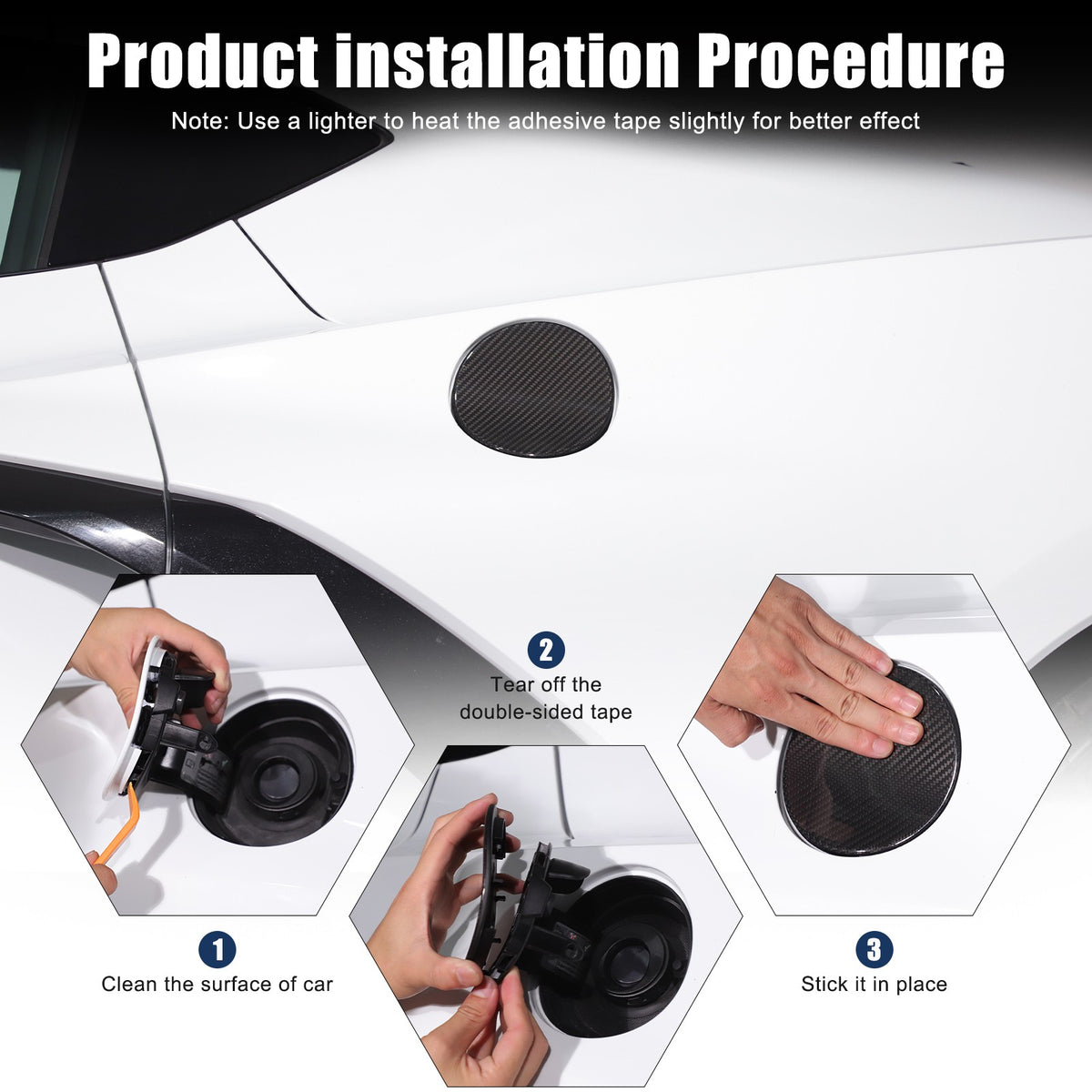 Replacement Real Carbon Fiber Fuel Tank Cap Cover For Corvette C8 2020+ 21