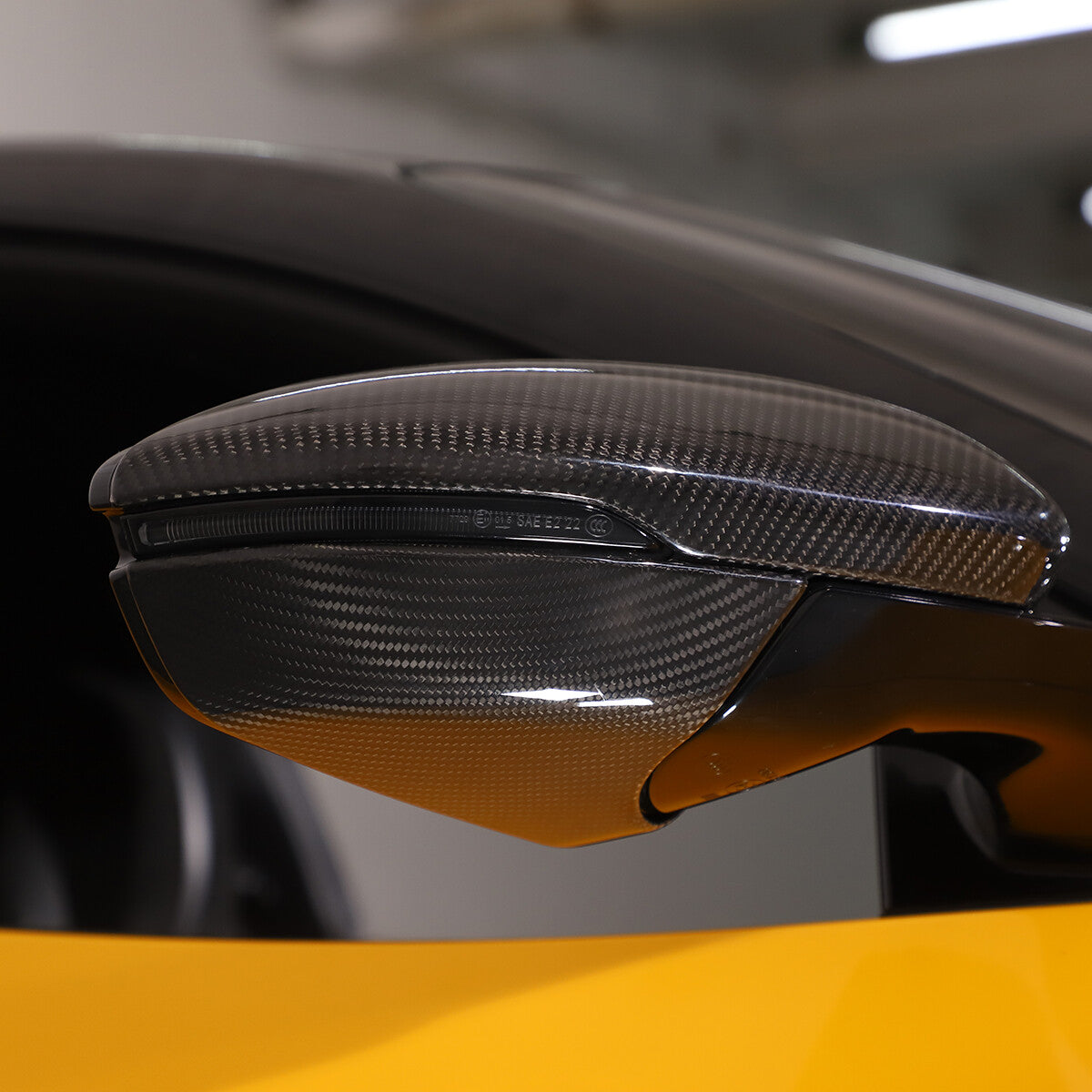 2pcs Real Carbon fiber Side Rear Mirror Cover Caps Set For Lotus EMIRA 21-25 US 12