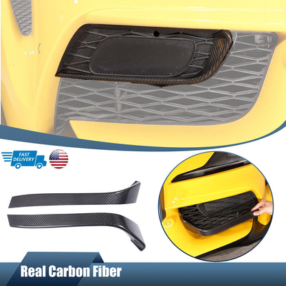 Real Carbon Fiber Front Bumper Side Grill Trim Cover Strip For GR Supra 19+ US 1