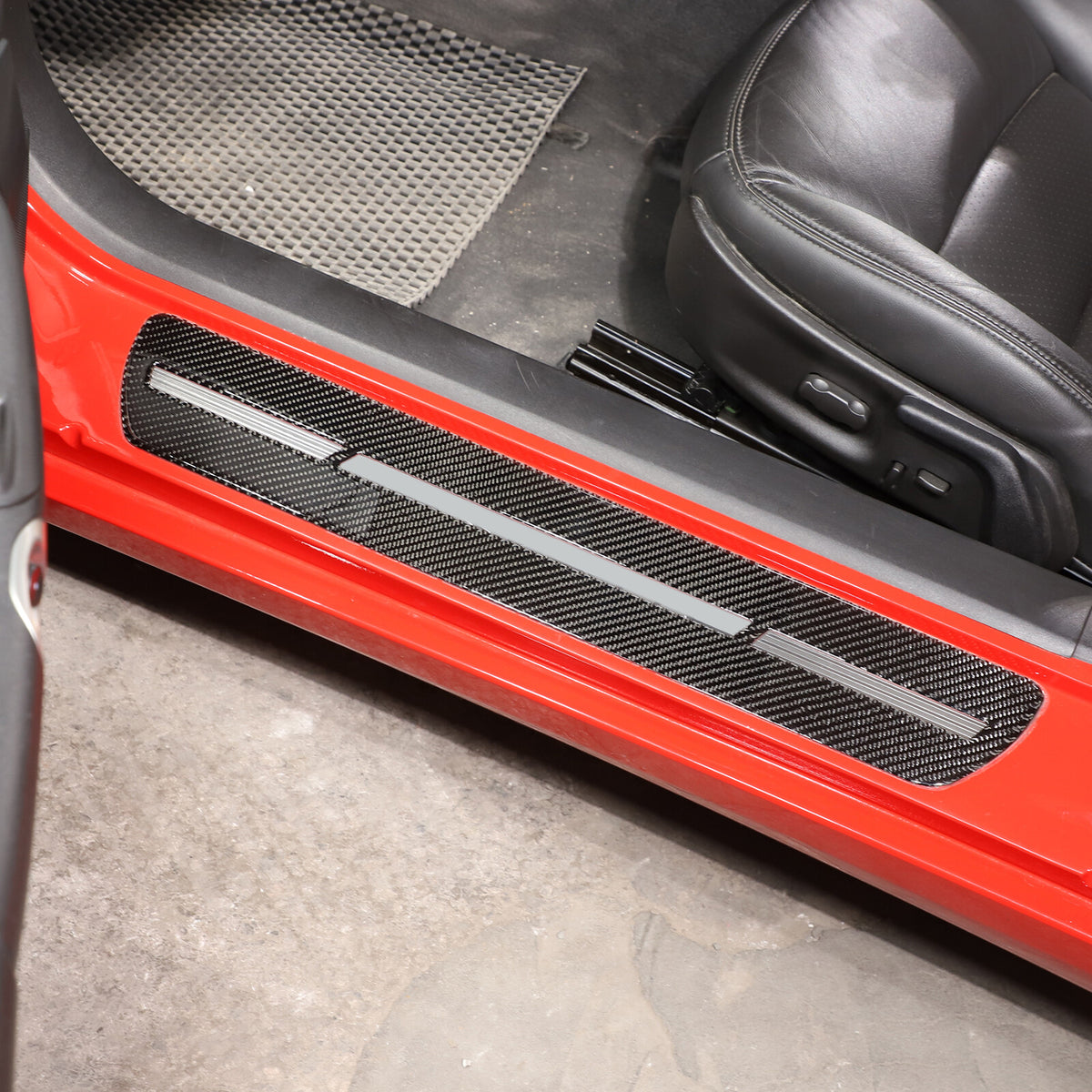 Carbon Fiber Door Sill Pedal Decorative Trim Sticker For Corvette C6 2005-13 US 8