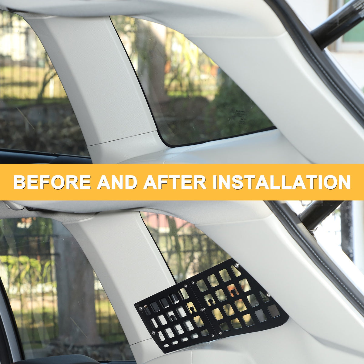 Side Window Cargo Barrier & Organizer Molle Panel For Subaru Forester 2019-2024 22
