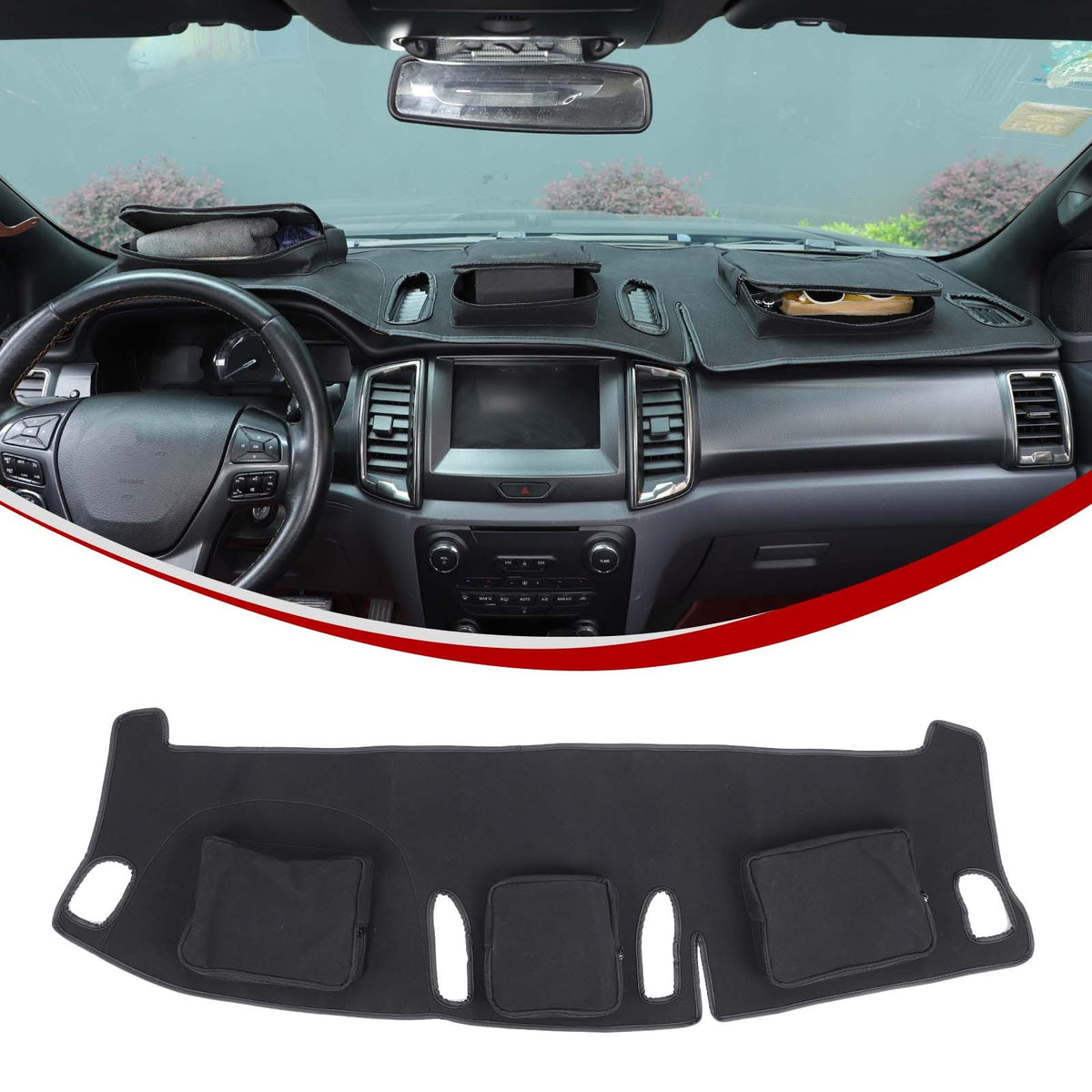 Interior Center Console Dashboard Storage Bag For Ford Ranger T7 T8 2015-21 US 11