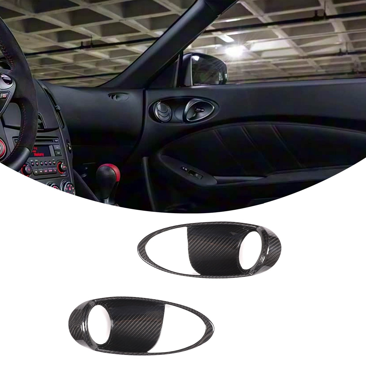 Real Carbon Fiber Full Center Console Trim Set For Nissan 370Z Z34 MT/AT 2009-20 2