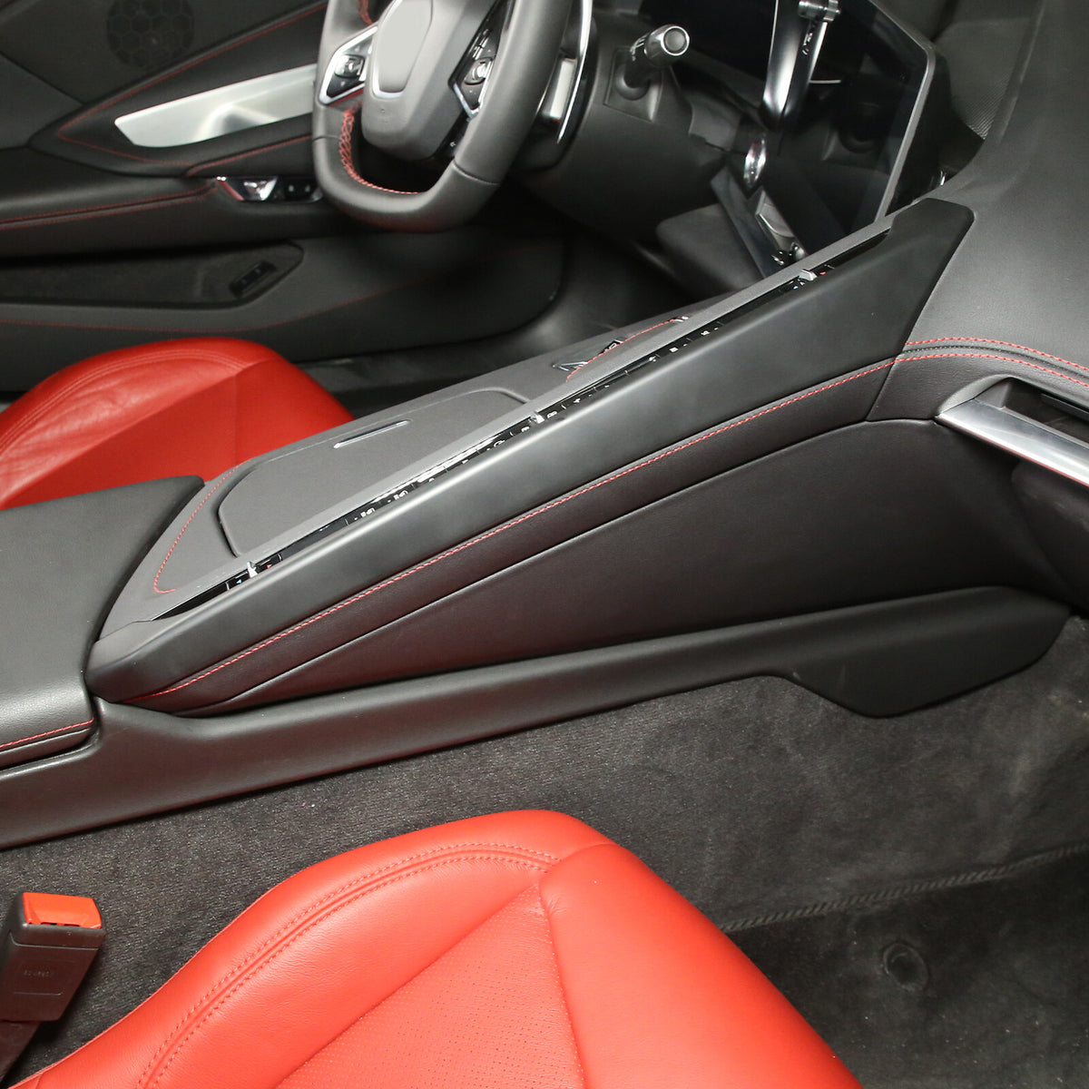 Matte Black ABS Full Interior Set Cover Trim Kit For Corvette C8 2020-25 - Styles 6-10 69