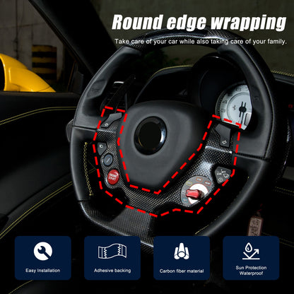 Red Real Carbon Fiber Center Interior Set Cover Trim Kit For Ferrari 458 2011-16 4